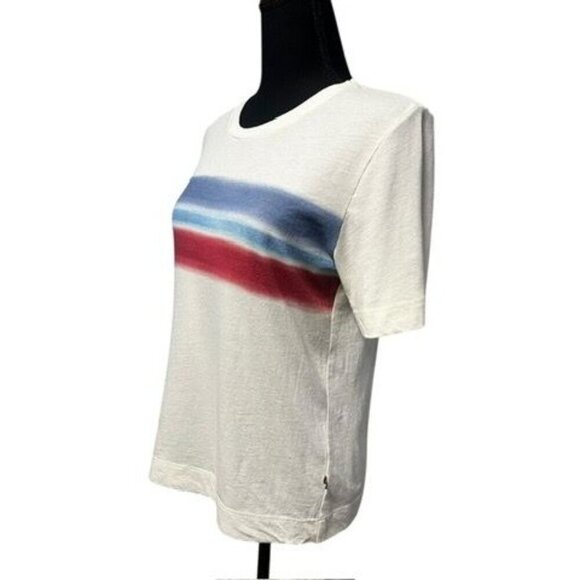 SOL ANGELES CREWNECK STRIP RED WHITE AND BLUE TEE 4TH OF JULY PATRIOTIC SM - Picture 3 of 10